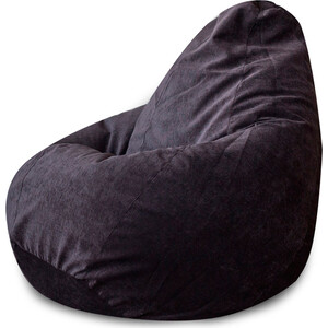 Кресло-мешок Bean-bag Груша темно-серый микровельвет XL кресло мешок bean bag груша изумруд xl