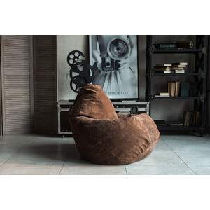 Кресло-мешок Bean-bag Груша коричневый микровельвет XL