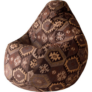 Кресло-мешок Bean-bag Груша мехико коричневое XL кресло мешок груша большое диаметр 90 см высота 135 см принт мехико серый