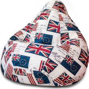 Кресло-мешок Bean-bag Груша флаги XL кресло мешок bean bag груша темно серый микровельвет xl