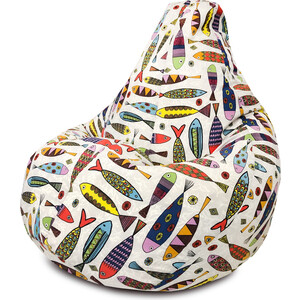 Кресло-мешок Bean-bag Груша рыбки XL кресло мешок bean bag груша серый микровельвет xl