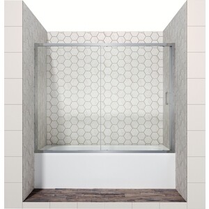 Шторка для ванны Ambassador Bath Screens 150 прозрачная, хром (16041104) шторка для ванны bas тесса 140х145 3 створки пластик вотер белый шт00041