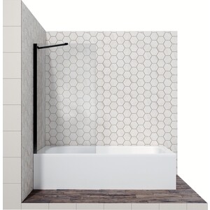 Шторка для ванны Ambassador Bath Screens 70 прозрачная, черный (16041206 ) шторка для ванной fixsen design flux fx 2511