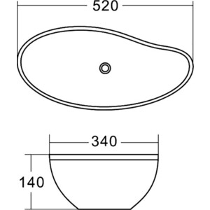 Раковина-чаша BelBagno 52х34 (BB1362)