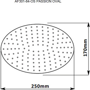 Верхний душ Aquanet AF301-84-OS Passion Oval 18x26 (242984)