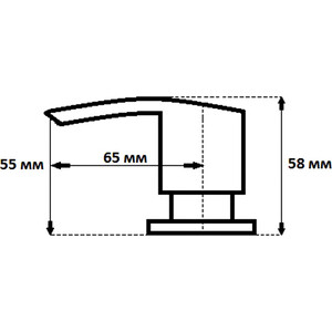 Дозатор для моющих средств GranFest плоский, 250 мл, черная (001 чер)