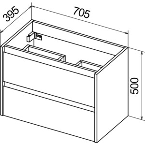 Тумба под раковину BelBagno Kraft 70 Pino Pasadena (KRAFT 39-700/390-2C-SO-PP)