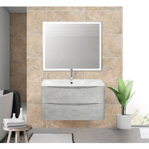 Тумба с раковиной BelBagno Acqua 80 Cemento Verona Grigio (ACQUA-800-2C-SO-CVG, BB800/455-LV-MR-ALR)