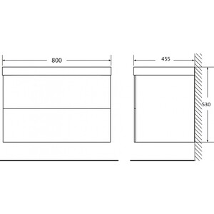 Тумба с раковиной BelBagno Albano 80 Rovere Nature Grigio (ALBANO-800-2C-SO-RNG, BB800/455-LV-MR-ALR)