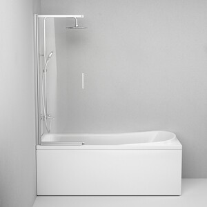 Шторка для ванны Am.Pm Like 100х150 прозрачная, матовый хром (W80S-100PS-150MT)