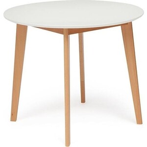 Стол обеденный TetChair Bosco белый + натуральный стол tetchair wd 07 oak