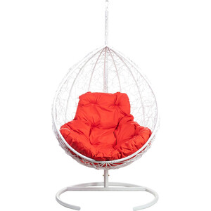 Подвесное кресло BiGarden Tropica white красная подушка - фото 2