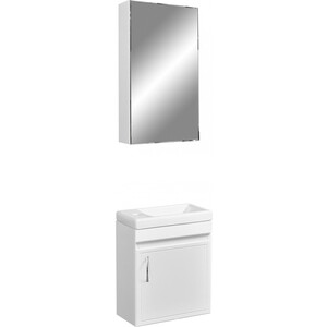Мебель для ванной Stella Polar Концепт 40 подвесная, белая зеркальный шкаф 75x80 см белая ольха stella polar кармела sp 00000185