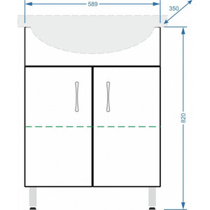 Мебель для ванной Stella Polar Концепт ЭКО 60 белая