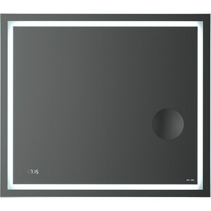 Зеркало Am.Pm Gem 80 с подсветкой, часы и косметическое зеркало (M91AMOX0803WG) зеркало alcora viana led 120x70 с анитазпотеванием часы злп210 super pack