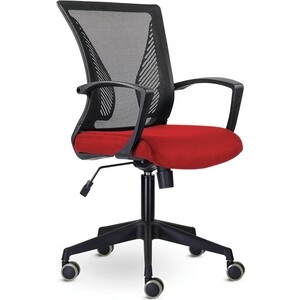 Кресло Brabix Wings MG-309 пластик черный, сетка, черное/красное (532014)