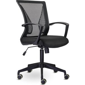 Кресло Brabix Wings MG-309 пластик черный, сетка, черное (532015) кресло офисное norden партнер aluminium пластик черная сетка черная ткань мультиблок