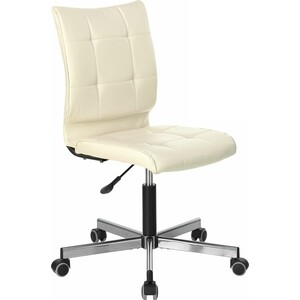 Кресло без подлокотников Brabix Stream MG-314 пятилучие серебристое, экокожа бежевое (532078) кресло оператора brabix