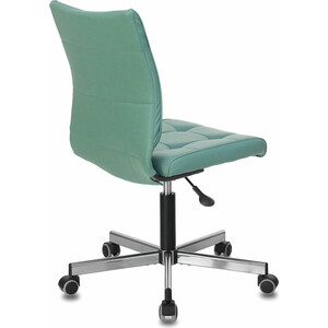 Кресло без подлокотников Brabix Stream MG-314 пятилучие серебристое, экокожа серо-голубое (532079)