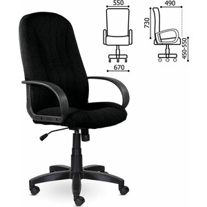 Кресло офисное Brabix Classic EX-685 ткань С черное (532022) прорезиненные колеса ролики для кресла brabix