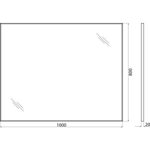 Зеркало BelBagno Spc-Al 100х80 (SPC-AL-1000-800 Nero)