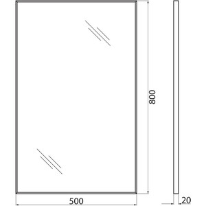 Зеркало BelBagno Spc-Al 50х80 (SPC-AL-500-800)