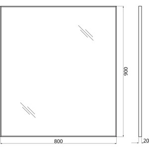 Зеркало BelBagno Spc-Al 80х90 (SPC-AL-800-900)