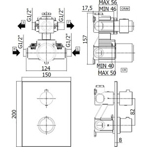 Смеситель для ванны Paffoni Light черный матовый (8020913516384)