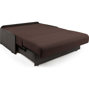 Диван-кровать Шарм-Дизайн Коломбо БП 100 рогожка шоколад и экокожа шоколад