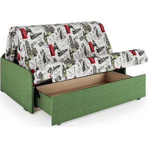 Диван-кровать Шарм-Дизайн Коломбо БП 120 Париж и зеленый