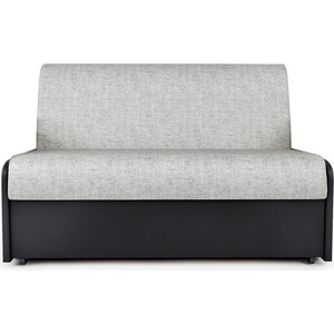 Диван-кровать Шарм-Дизайн Коломбо БП 140 шенилл серый и экокожа черный