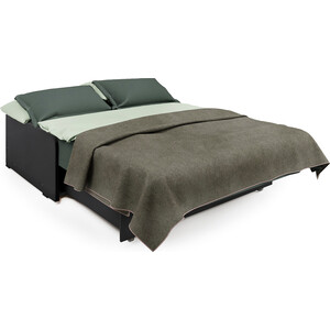 Диван-кровать Шарм-Дизайн Коломбо БП 140 фиолетовая рогожка и экокожа черный