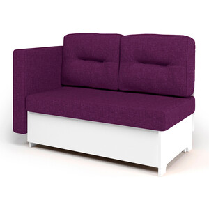 Кушетка Шарм-Дизайн Гамма 120 левый белый и фиолетовый