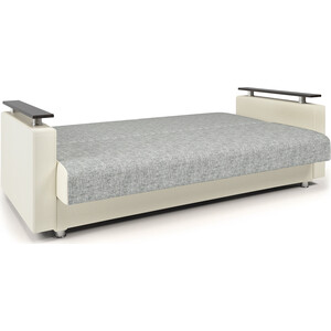 Диван-кровать Шарм-Дизайн Мелодия ДП №2 120 шенил серый и экокожа беж