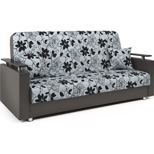 Диван-кровать Шарм-Дизайн Мелодия ДП №2 120 шенилл цветы и экокожа шоколад диван кровать шарм дизайн уют 2 шоколад
