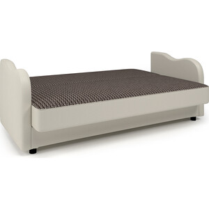 Диван-кровать Шарм-Дизайн Классика В 140 Корфу коричневый и экокожа беж