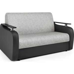 Диван-кровать Шарм-Дизайн Гранд Д 100 экокожа черная и серый шенилл стол раздвижной leset 80 530 гранд бодега белый серый