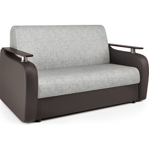 Диван-кровать Шарм-Дизайн Гранд Д 120 экокожа шоколад и серый шенилл кресло кровать шарм дизайн гранд д экокожа шоколад и серый шенилл