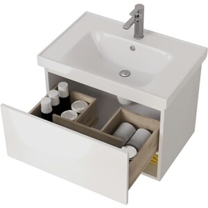 Мебель для ванной Dreja Perfecto 70 с ящиком, белый глянец