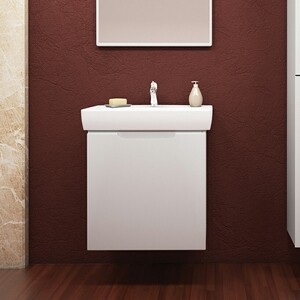 Мебель для ванной Dreja Mini 50 подвесная, с дверцей, белый глянец