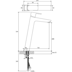 Смеситель для раковины Ravak 10° FreeTD F 015.00 высокий (X070130)