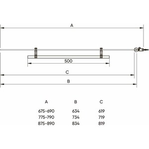 Шторка для ванны Veconi Palau 90x150 прозрачная, хром (PL79-90-01-C4)