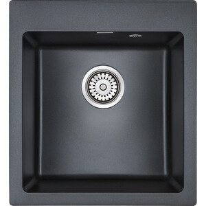 Кухонная мойка Paulmark Zemar 460х510 черный металлик (PM104651-BLM)