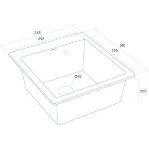 Кухонная мойка Paulmark Zemar 460х510 белая (PM104651-WH)