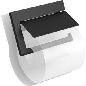 Деражатель туалетной бумаги Langberger с крышкой, черный (38041A-BP) держатель туалетной бумаги на клейкой основе langberger molveno 30841a