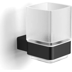 Стакан для ванной Langberger квадратный, черный (11311A-BP) стакан на клейкой основе langberger molveno 30811a