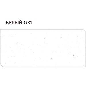 Кухонная мойка и смеситель Glanz J-008-31 белая, матовая (J-008-31, LM3070C)