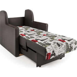 Кресло-кровать Шарм-Дизайн Аккорд Д велюр Париж и экокожа шоколад