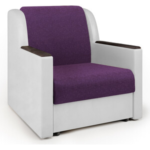 Кресло-кровать Шарм-Дизайн Аккорд Д фиолетовая рогожка и экокожа белая кровать шарм дизайн классика 140 фиолетовая рогожка и белая экокожа