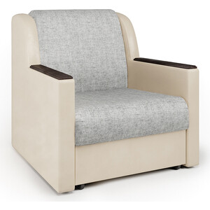 Кресло-кровать Шарм-Дизайн Аккорд Д экокожа беж и серый шенилл диван аккордеон шарм дизайн аккорд д 120 рогожка бежевый